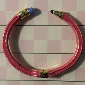Pink and Gold Pencil Bangle Bracelet